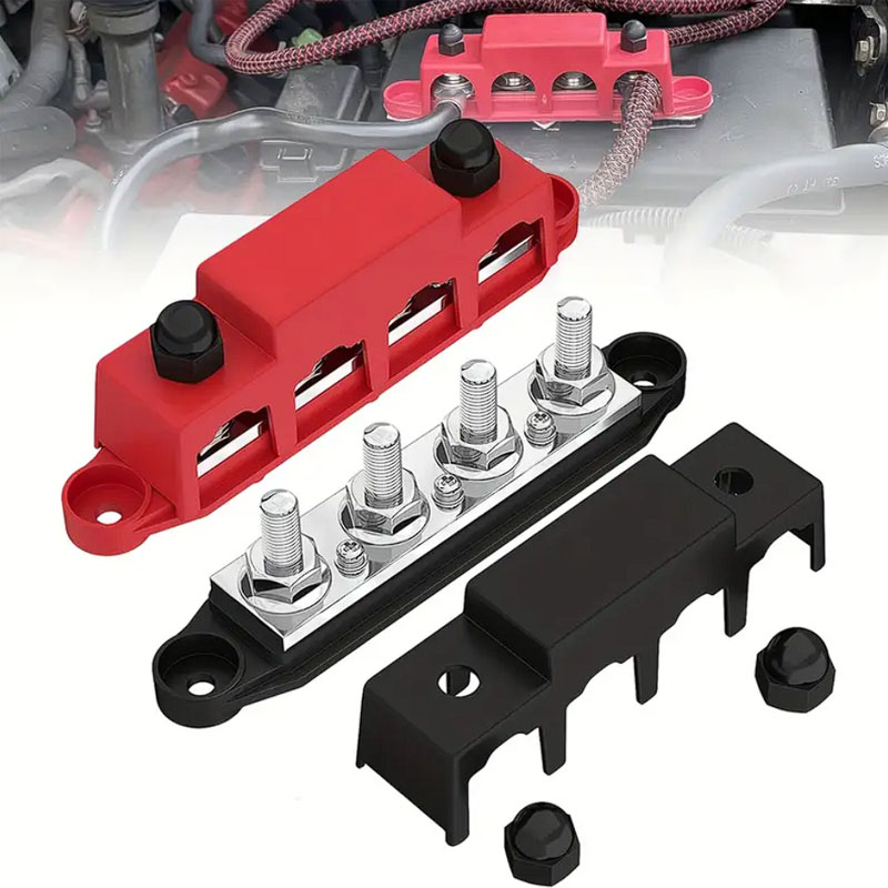 2 X BusBar 300A (μαύρη + κόκκινη)