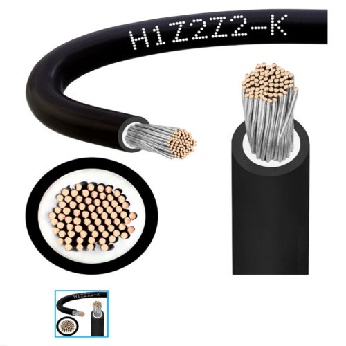 Καλώδιο Φωτοβολταϊκών 6mm² Μαύρο H1Z2Z2-K Solar Cable